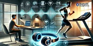 Bluetooth headphones in action stable bluetooth connection