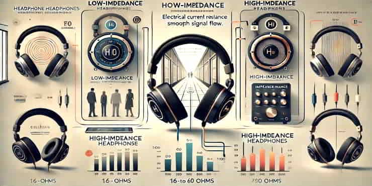 An illustration explaining headphone impedance
